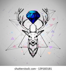 deer with diamond