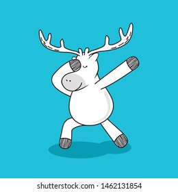 deer doodle cartoon vector designs - cute moose picture 