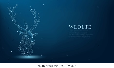 Deer drawn in the geometric style