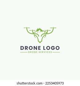 Deer Drone Creative Logo Design For Deer Recovery Service 