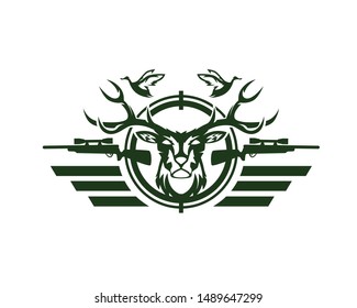 Deer Duck Hunting Logo Club Sports Stock Vector (Royalty Free) 1489647299