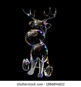 deer elk soap bubble graphics cartoon air