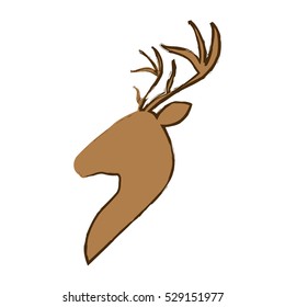 deer emblem icon image vector illustration design 