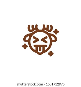 Deer Emoji , Joke Emoticon.