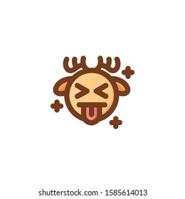 Deer Emoji , Joke Emoticon.