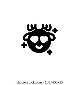 Deer Emoji , Love Emoticon.