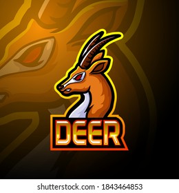 Deer esport logo mascot design