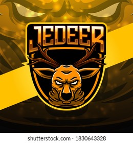 Deer esport mascot logo design