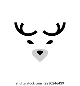 Diseño vectorial del logotipo del icono de la plantilla del Deer