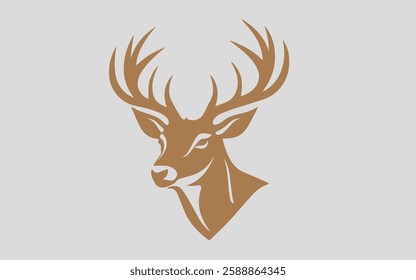 Deer face Silhouette vector graphics
