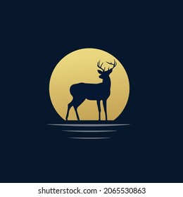 deer flat art illustration design