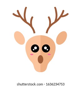 Deer flat icon design vector illustration