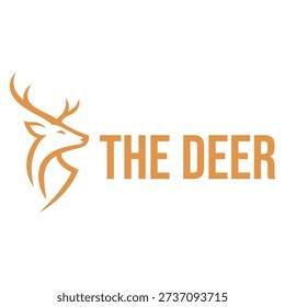 the deer flat minimalist logo design