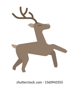 deer flat vector isolated icon