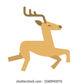 deer flat vector isolated icon
