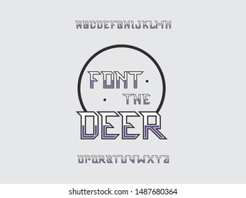 Deer font. Vector alphabet letters. Typeface design. Typography Graphic - Shutterstock ID 1487680364