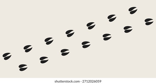 Vector de huellas de ciervo. Pista animal