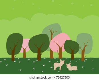 Deer in a Forest