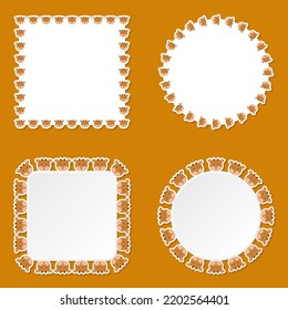Deer with frame for banner, poster, and greeting card