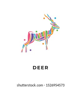 deer with full color logo design