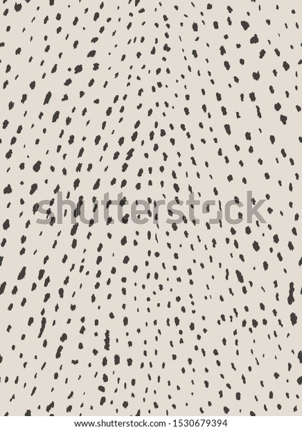 Deer fur inspired
animal print. Abstract animal print seamless pattern design with
small black spots on white background. Animal print for fashion,
textile, interior design.