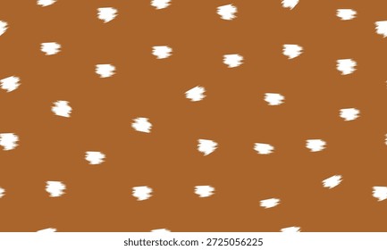 Deer fur texture with white spots. Forest animal skin pattern in warm brown tones. Seamless background for nature design.
