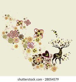 deer in a garden design