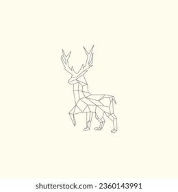 Deer geometri logo design with unique idea