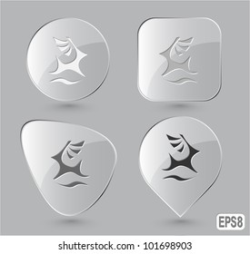 Deer. Glass buttons. Vector illustration.