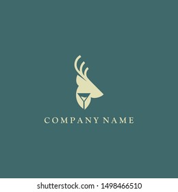 deer and glass combination logo