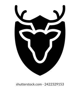 fondo del icono de glifo de ciervo