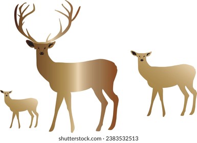 Deer Golden vector design Shutterstock