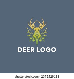 Deer Gradient Colorful Logo. Deer Head Logo Design. Deer Logo Vector illustration.