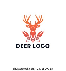 Deer Gradient Colorful Logo. Deer Head Logo Design. Deer Logo Vector illustration.