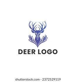 Deer Gradient Colorful Logo. Deer Head Logo Design. Deer Logo Vector illustration.