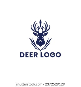 Deer Gradient Colorful Logo. Deer Head Logo Design. Deer Logo Vector illustration.