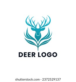 Deer Gradient Colorful Logo. Deer Head Logo Design. Deer Logo Vector illustration.