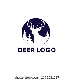Deer Gradient Colorful Logo. Deer Head Logo Design. Deer Logo Vector illustration.