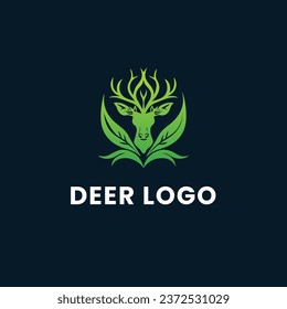 Deer Gradient Colorful Logo. Deer Head Logo Design. Deer Logo Vector illustration.