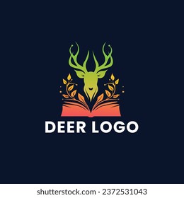 Deer Gradient Colorful Logo. Deer Head Logo Design. Deer Logo Vector illustration.