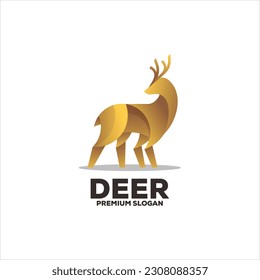 deer gradient logo design logo illustration