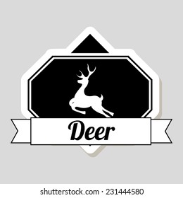 deer graphic design , vector illustration