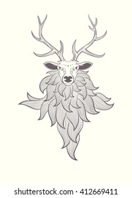 Deer. graphic illustration