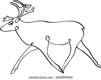 Deer graphic. Vector image. Design for labels, illustrations, backgrounds