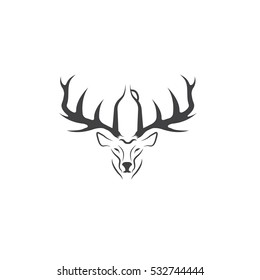 deer with growler negative space vector concept