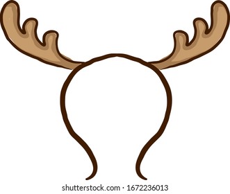 Deer hairband, illustration, vector on white background.