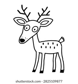 Deer hand draw icon