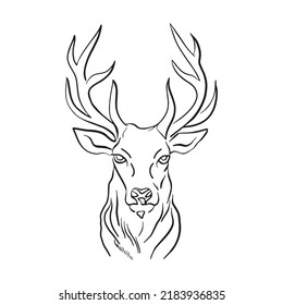 Deer Hand Draw Vector Isolated On Stock Vector (Royalty Free ...