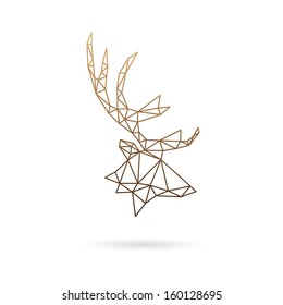 Deer head abstract isolated on a white backgrounds, vector illustration
