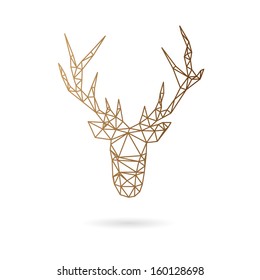 Deer head abstract isolated on a white backgrounds, vector illustration